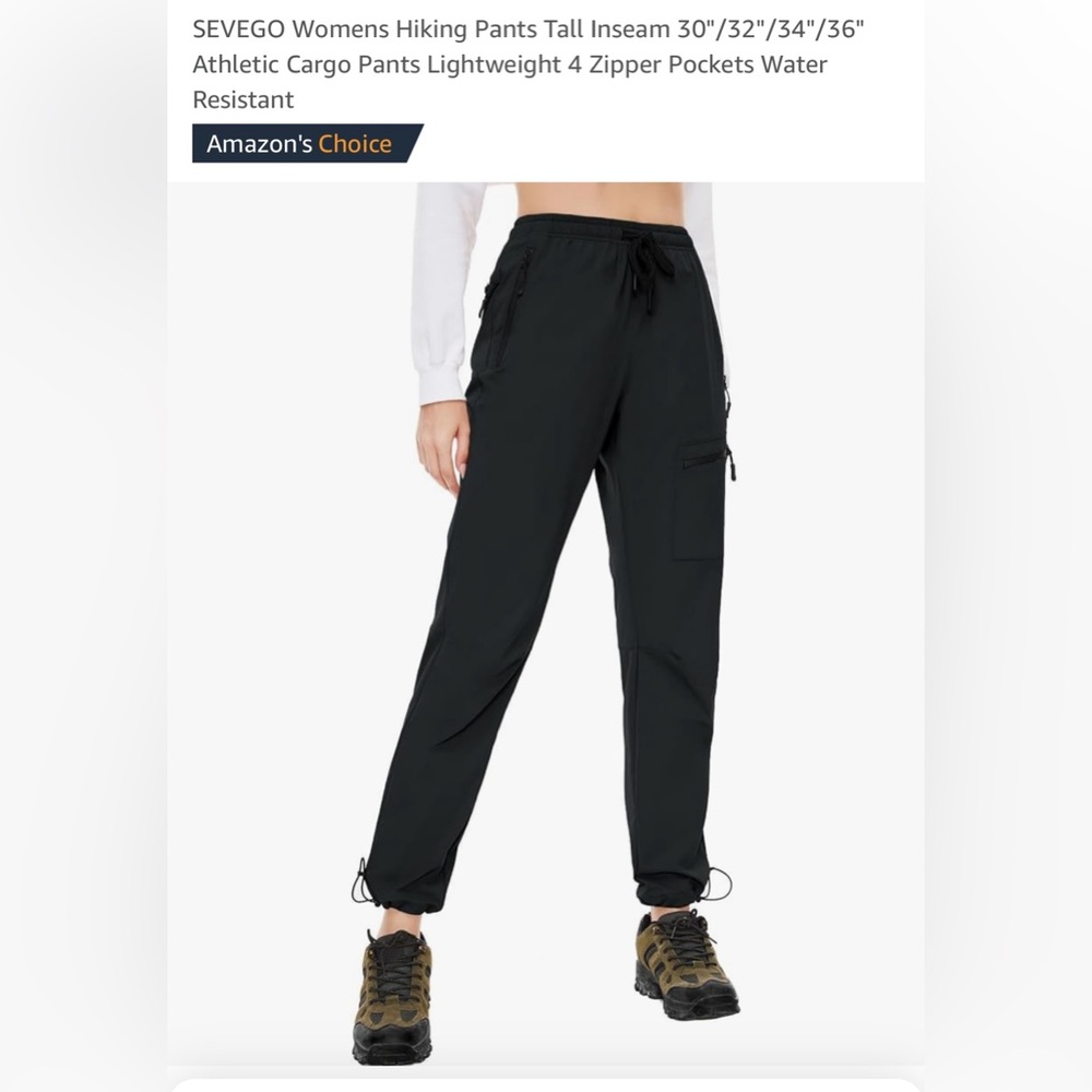 Sevego women’s hiking pants athletic cargo  NWT TALL